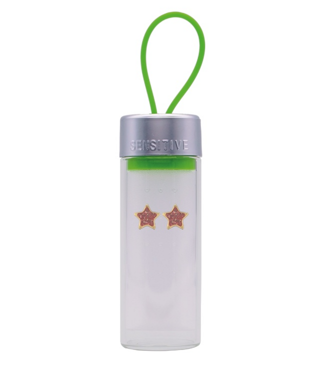 Csillogó Piros Csillag, Aranyozott 6mm TUBE CUBE 1412-75 TB3543Y