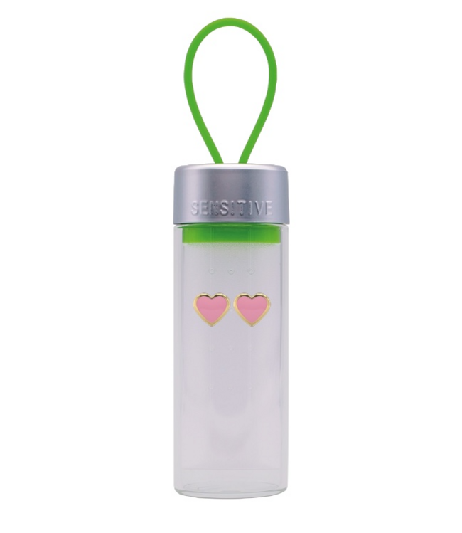 Rózsaszín Szív, Aranyozott 7mm TUBE CUBE 1423-75 TB3558YSTX