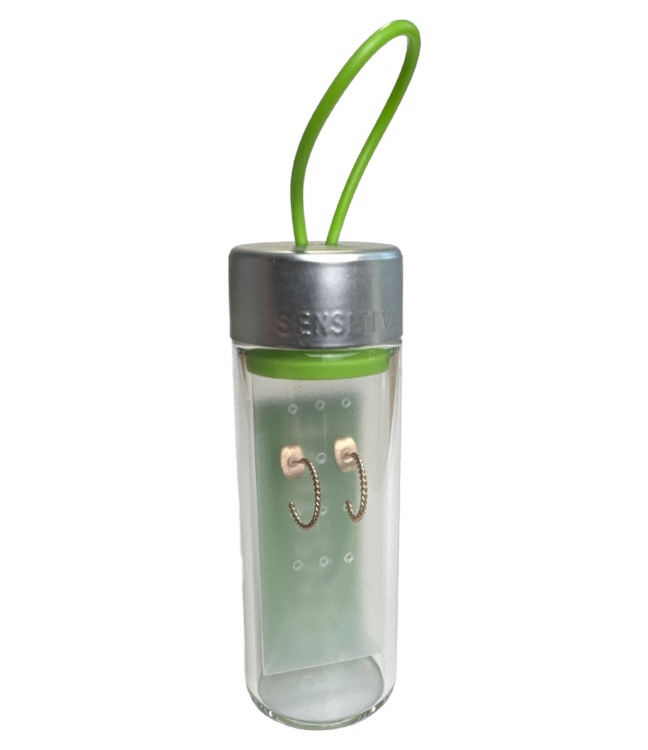 Csavart Félkarika, Rosé Gold 12mm TUBE CUBE 1457-75 TB1457RSTX